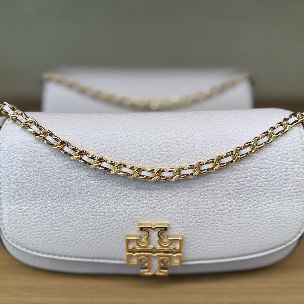 Tory Burch White Leather Chain Bag